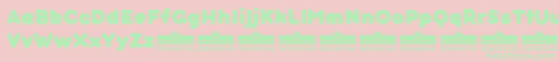 BubbleboddyneueExtraboldTrial-fontti – vihreät fontit vaaleanpunaisella taustalla