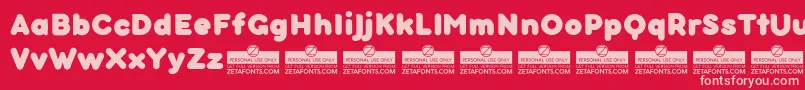 BubbleboddyneueExtraboldTrial Font – Pink Fonts on Red Background