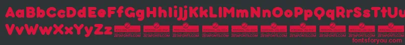 BubbleboddyneueExtraboldTrial Font – Red Fonts on Black Background