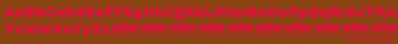 BubbleboddyneueExtraboldTrial Font – Red Fonts on Brown Background