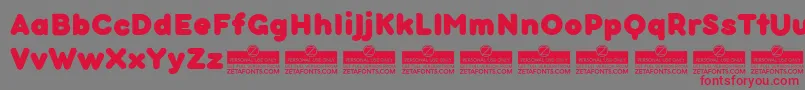 BubbleboddyneueExtraboldTrial Font – Red Fonts on Gray Background