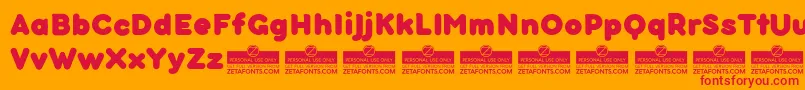 BubbleboddyneueExtraboldTrial Font – Red Fonts on Orange Background