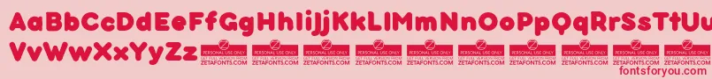 BubbleboddyneueExtraboldTrial Font – Red Fonts on Pink Background