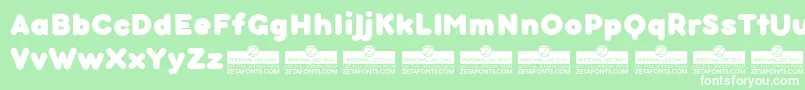 BubbleboddyneueExtraboldTrial Font – White Fonts on Green Background