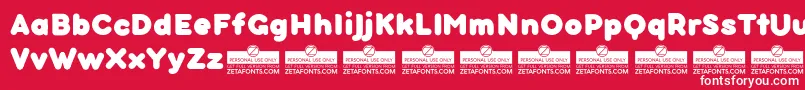 BubbleboddyneueExtraboldTrial Font – White Fonts on Red Background