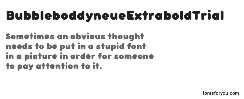 BubbleboddyneueExtraboldTrial Font