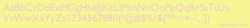 Шрифт Stimmell – розовые шрифты на жёлтом фоне