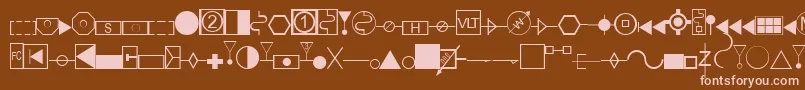 fuente EsriAmfmElectric – Fuentes Rosadas Sobre Fondo Marrón