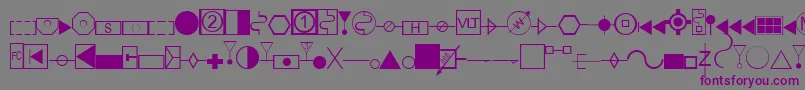 EsriAmfmElectric-fontti – violetit fontit harmaalla taustalla