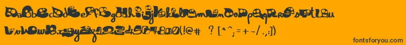 Gloutix1.0 Font – Black Fonts on Orange Background