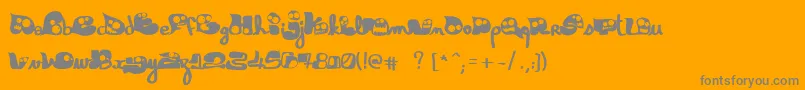 Шрифт Gloutix1.0 – серые шрифты на оранжевом фоне
