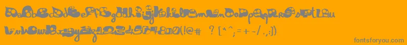 フォントGloutix1.0 – オレンジの背景に灰色の文字