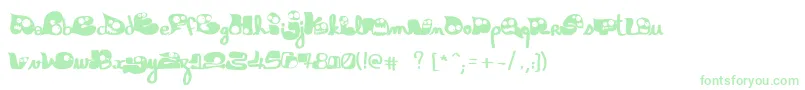 Шрифт Gloutix1.0 – зелёные шрифты на белом фоне