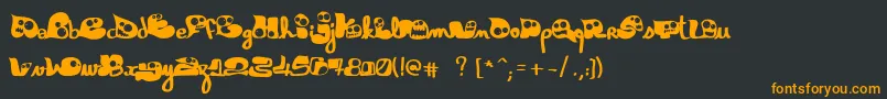 Gloutix1.0 Font – Orange Fonts on Black Background
