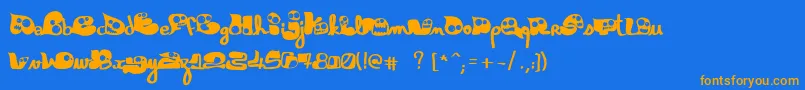 Шрифт Gloutix1.0 – оранжевые шрифты на синем фоне