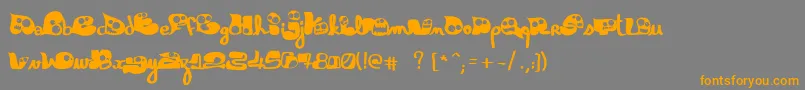 Шрифт Gloutix1.0 – оранжевые шрифты на сером фоне