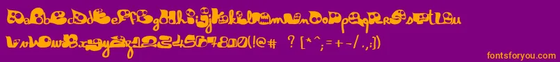 Шрифт Gloutix1.0 – оранжевые шрифты на фиолетовом фоне