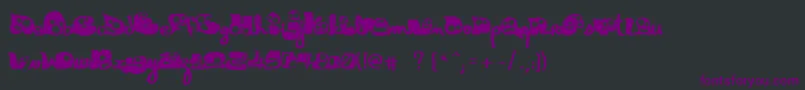 フォントGloutix1.0 – 黒い背景に紫のフォント