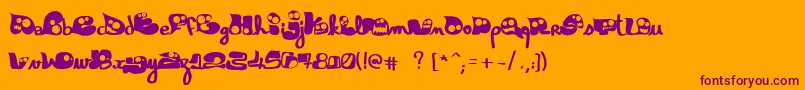 Шрифт Gloutix1.0 – фиолетовые шрифты на оранжевом фоне