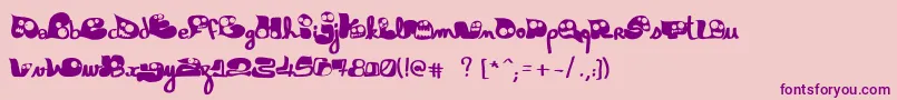 Шрифт Gloutix1.0 – фиолетовые шрифты на розовом фоне