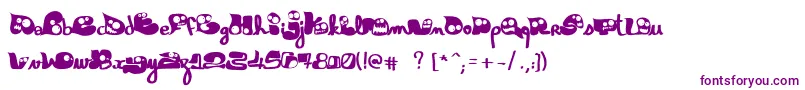 Шрифт Gloutix1.0 – фиолетовые шрифты на белом фоне
