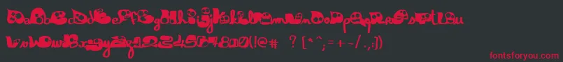 フォントGloutix1.0 – 黒い背景に赤い文字