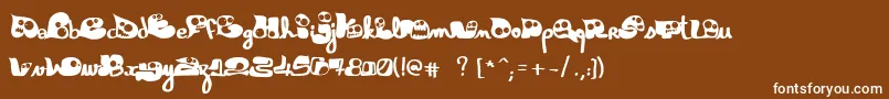 フォントGloutix1.0 – 茶色の背景に白い文字