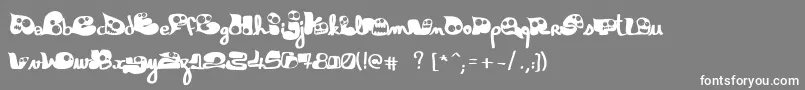 フォントGloutix1.0 – 灰色の背景に白い文字