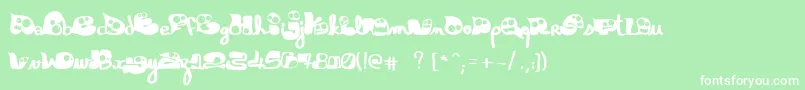 フォントGloutix1.0 – 緑の背景に白い文字