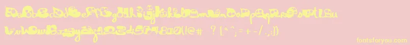 Gloutix1.0 Font – Yellow Fonts on Pink Background