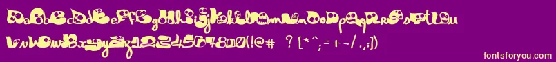 Шрифт Gloutix1.0 – жёлтые шрифты на фиолетовом фоне