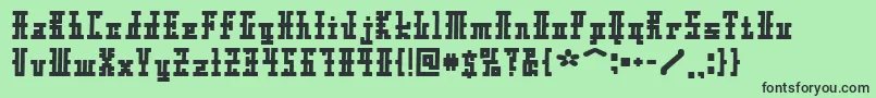 Xolto Font – Black Fonts on Green Background