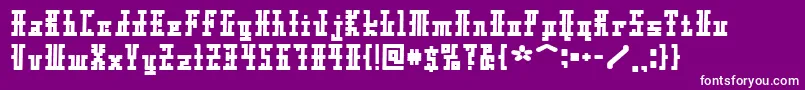 フォントXolto – 紫の背景に白い文字