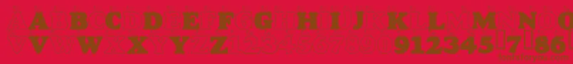 LmsASnailsPace Font – Brown Fonts on Red Background