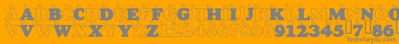 LmsASnailsPace Font – Gray Fonts on Orange Background