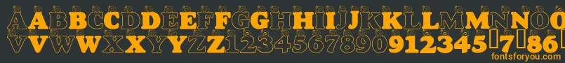 LmsASnailsPace Font – Orange Fonts on Black Background