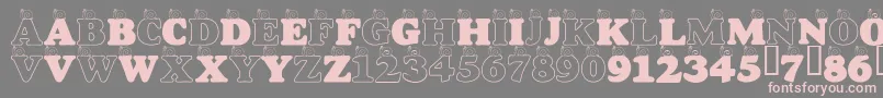LmsASnailsPace Font – Pink Fonts on Gray Background