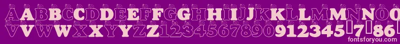 LmsASnailsPace Font – Pink Fonts on Purple Background