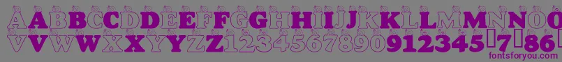 LmsASnailsPace Font – Purple Fonts on Gray Background