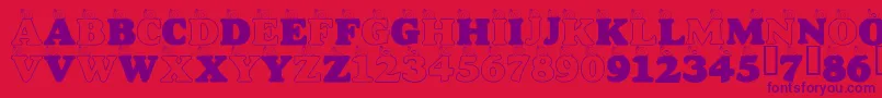 LmsASnailsPace Font – Purple Fonts on Red Background