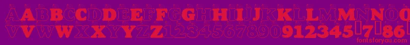 LmsASnailsPace Font – Red Fonts on Purple Background