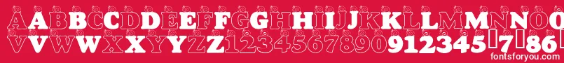LmsASnailsPace Font – White Fonts on Red Background