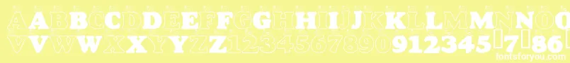 LmsASnailsPace Font – White Fonts on Yellow Background