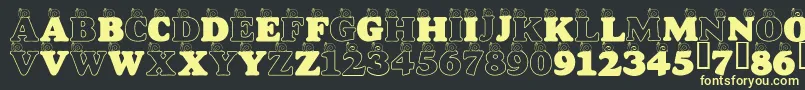 LmsASnailsPace Font – Yellow Fonts on Black Background