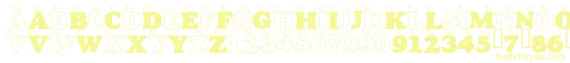 LmsASnailsPace Font – Yellow Fonts on White Background