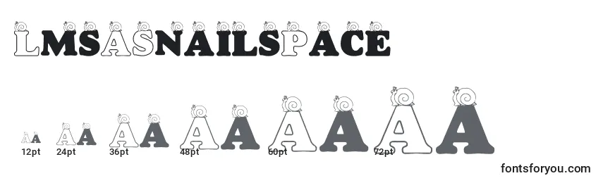 Размеры шрифта LmsASnailsPace