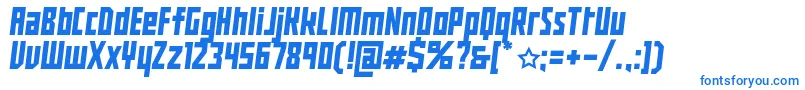Czcionka BuranUssr – niebieskie czcionki na białym tle