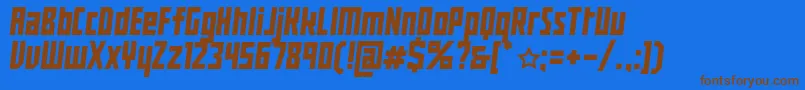 BuranUssr-fontti – ruskeat fontit sinisellä taustalla
