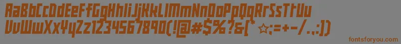 Fonte BuranUssr – fontes marrons em um fundo cinza