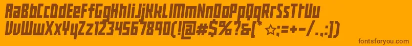 フォントBuranUssr – オレンジの背景に茶色のフォント